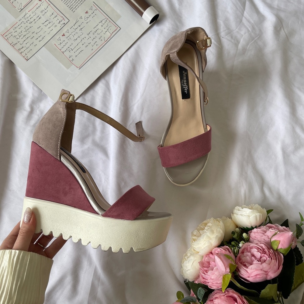 Pink platform shoes